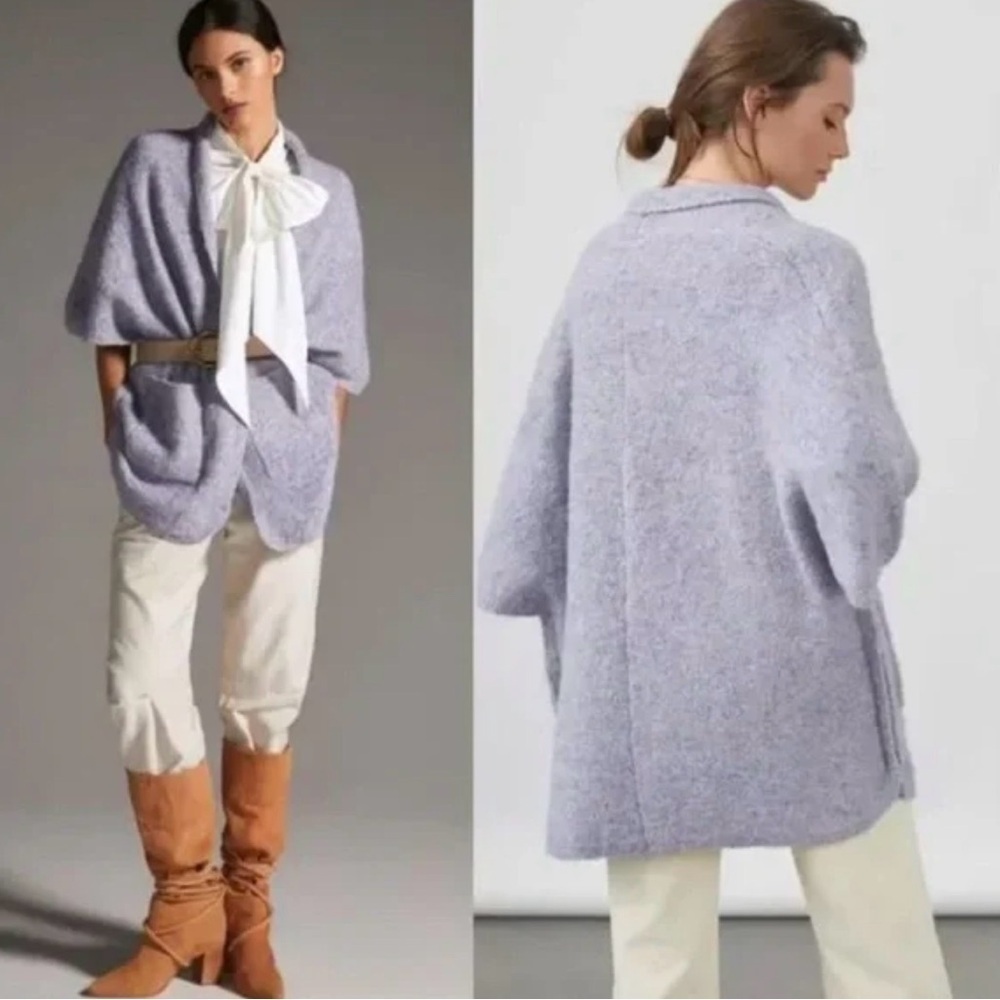 Anthropologie Boucle Knit Kimono Sweater Cardigan Oversized Cocoon ONE Size